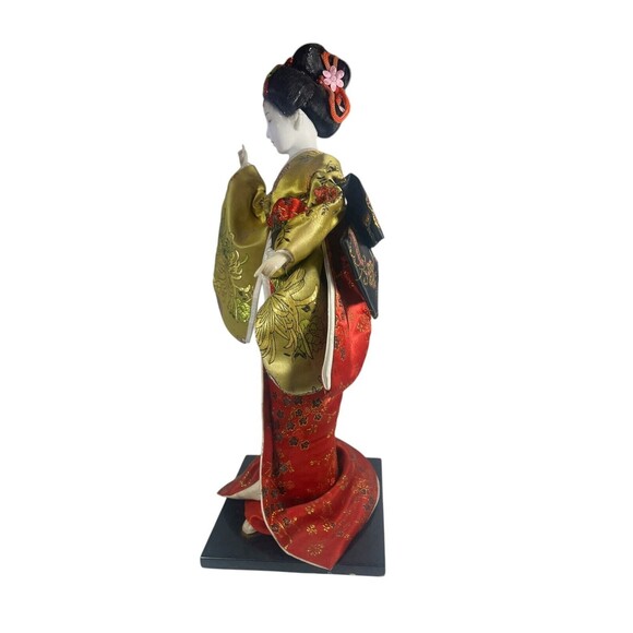 Vintage Japanese Doll Kimono Geisha Maiko Traditional Folk Craft Japan 15 3/4” - Picture 4 of 12